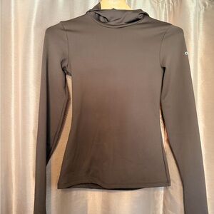 Alo Long Sleeve Hooded Brown top